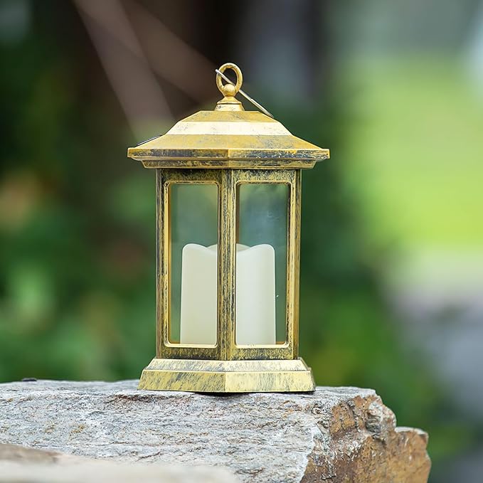 Solar Lantern Outdoor, Outdoor Hanging Candle Lanterns LED Lights - PVC Waterproof Solar Lights Decorative Lantern Lights for Table,Outdoor,Party… SolarGardenDecorationLight