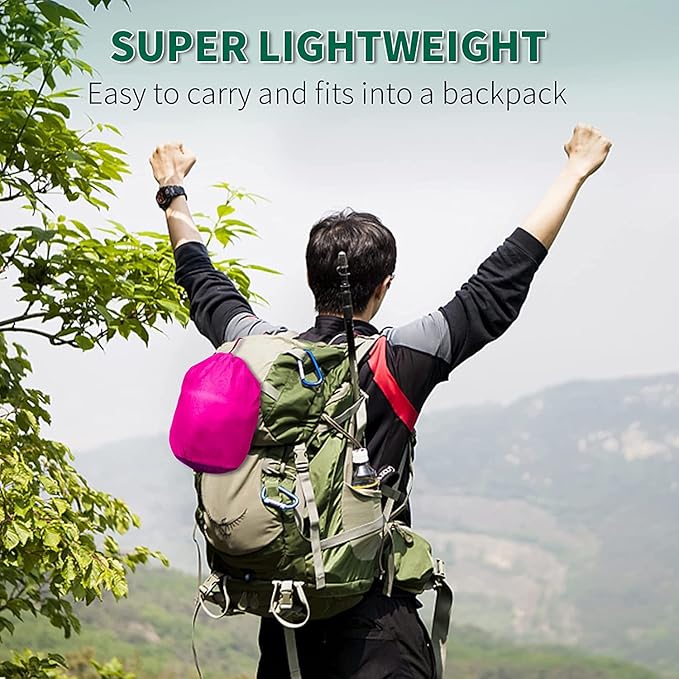 SZHLUX Camping Hammock Double & Single Portable Hammocks with 2 Tree Straps and Attached Carry Bag,Great for Outdoor,Indoor,Beach,Camping,Purple & Pink, Medium SZHLUX
