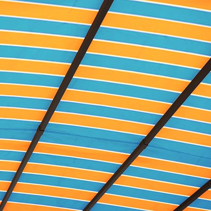 Universal Doubleton Steel Pergola Replacement Cover for Pergola Structures L-PG080PST, 80'x 205'' (Yellow and Blue) Ontheway