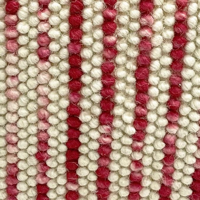 SIMPLIHOME Zoey Boho Cube Woven Pouf in Maroon Cotton and Wool for the Living Room, Bedroom and Kids Room SimpliHome