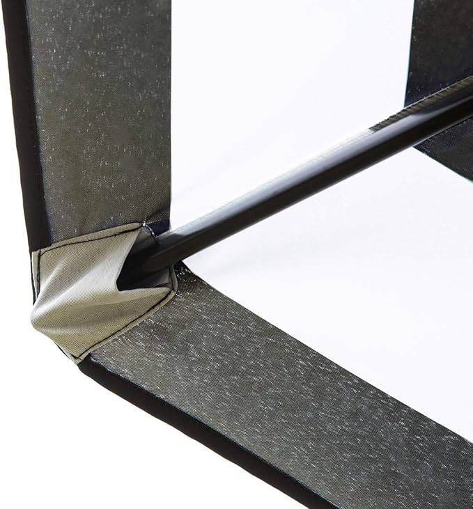 Sunnyglade 7.5' Patio Umbrella Outdoor Table Market Umbrella with Push Button Tilt/Crank, 6 Ribs (Black and White) Sunnyglade