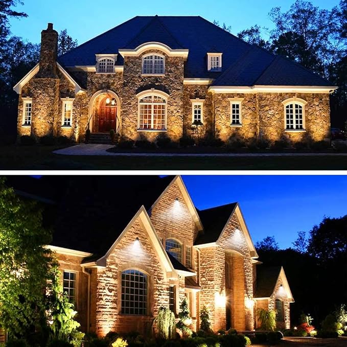 ZUCKEO Low Voltage Landscape Lights 5W LED Landscape Lighting 12V 24V Outdoor Spotlights Waterproof Garden Decorative Landscaping Warm White Lights for Patio Garden Pathway Floor Yard Decor(6 Pack) ZUCKEO
