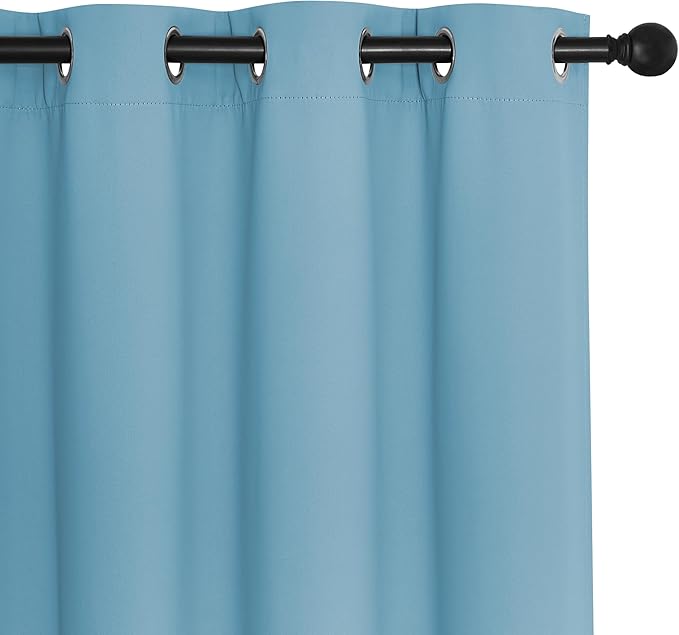 NICETOWN Room Darkening Curtain for Living Room - Energy Saving Thermal Insulated Grommet Room Darkening Curtain/Drape for Bedroom (1 Panel, 46 by 72, Teal Blue) NICETOWN