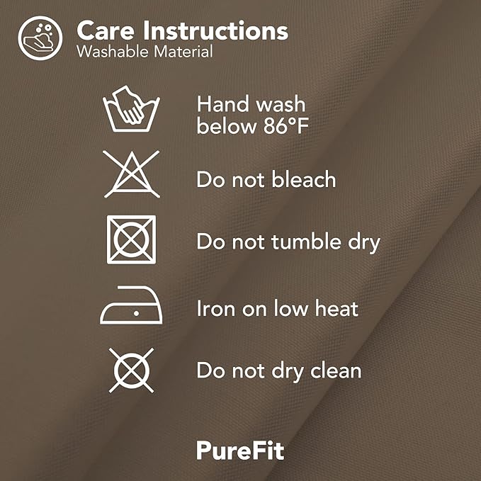 PureFit Outdoor Curtains for Patio Waterproof Weatherproof, UV Resistant Outside Curtains for Gazebo, Front Porch, Pergola, Sun Blocking Privacy Curtain, 52W x 120L inch, 1 Panel, Camel PureFit