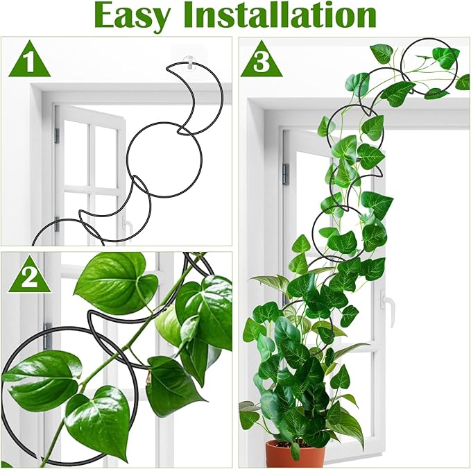 18 Pcs Chain Trellis for Climbing Plants Indoor Outdoor,Wall Plant Vine Climbing Support for Potted Plants,Houseplant Accessorie for Climbing Plants Pertains to Monstera,Pothos,Ivy,Wisteria Vodolo