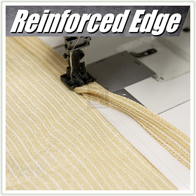 ColourTree 20' x 20' x 28.3' Beige Right Triangle CTAPRT20 Sun Shade Sail Canopy Mesh Fabric UV Block UPF50 - Commercial Heavy Duty & 190 GSM - 3 Years Warranty (We Make Custom Size) ColourTree