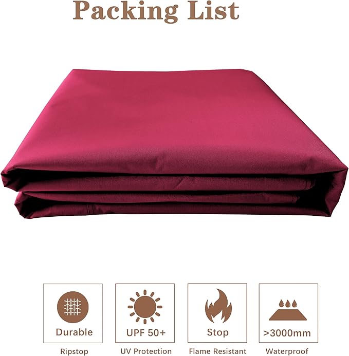 SCOCANOPY Replacement Gazebo Canopy for 10 x 12 Regency II Patio Gazebo Model L-GZ798PST,A101004104,A101004105,(Burgundy) SCOCANOPY