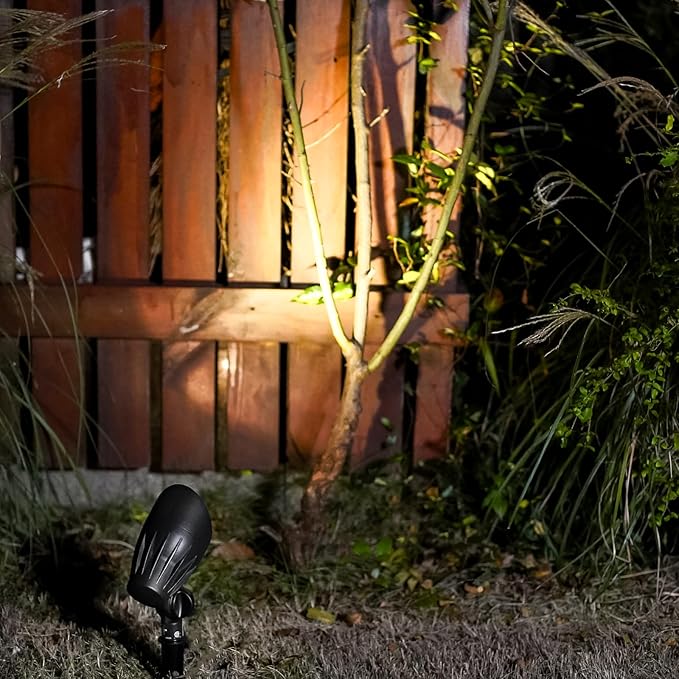 Malibu Landscape Lighting Outdoor 50W Spotlight Waterproof Halogen Floodlight Low Voltage Lights 380Lumen Warm White with Stake for Garden Yard Pathway Lawn Driveway Outdoor Lighting 8301-9601 Rootora