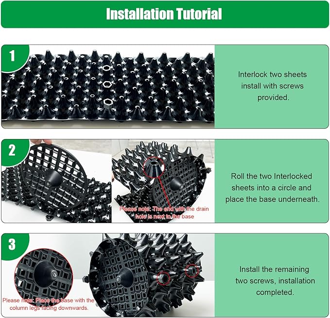 1 Gallon Air Pruning Containers, New Plastic Nursery Pots, Fruit Vegetable Garden Self-Planting Pots, Black (1G-10P) RooTrimmer