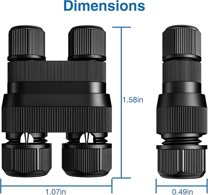SUNVIE Fastlock2 Low Voltage Wire Connector Landscape Lighting Connectors 12-18 Gauge Waterproof Low Voltage Connectors Outdoor Landscape Wire Connector for Garden Yard Path Lights, 24 Pack SUNVIE