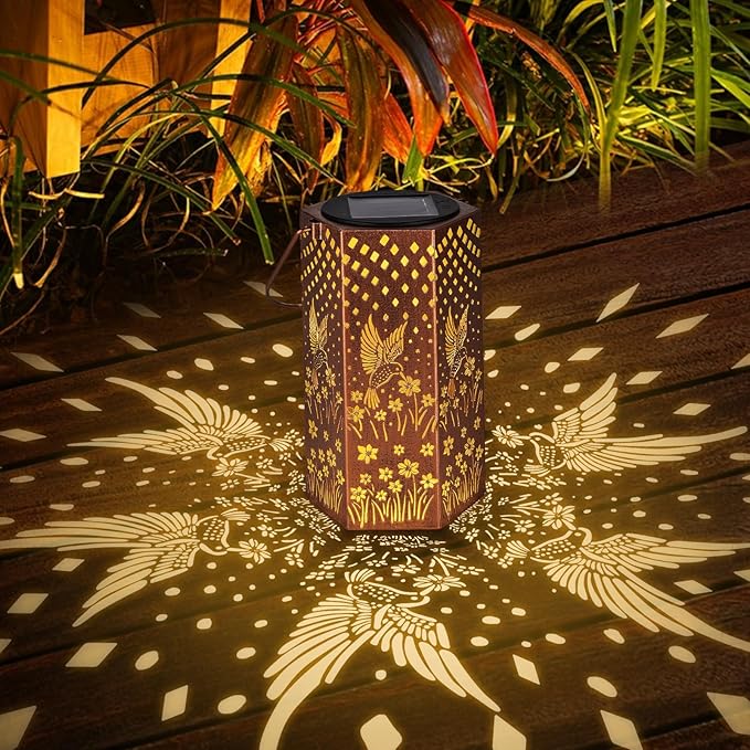Mothers Day Gifts for Mom Grandma - Birthday Gifts for Women, Hummingbird Solar Lights Outdoor, Solar Lanterns Outdoor Waterproof Home Decor, Garden Decor for Outside Eandisom