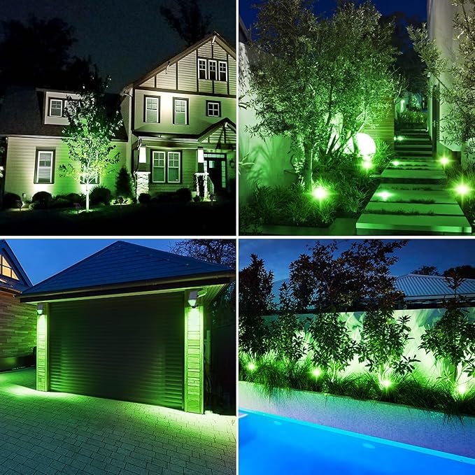 T-SUN Solar Lights Outdoor Waterproof IP65, 6Pack LED Solar Spot Lights Color Changing IP65 Waterproof Smart Auto On/Off for Outside Landscape Garden Yard Lawn Pathway Patio Driveway T-SUN