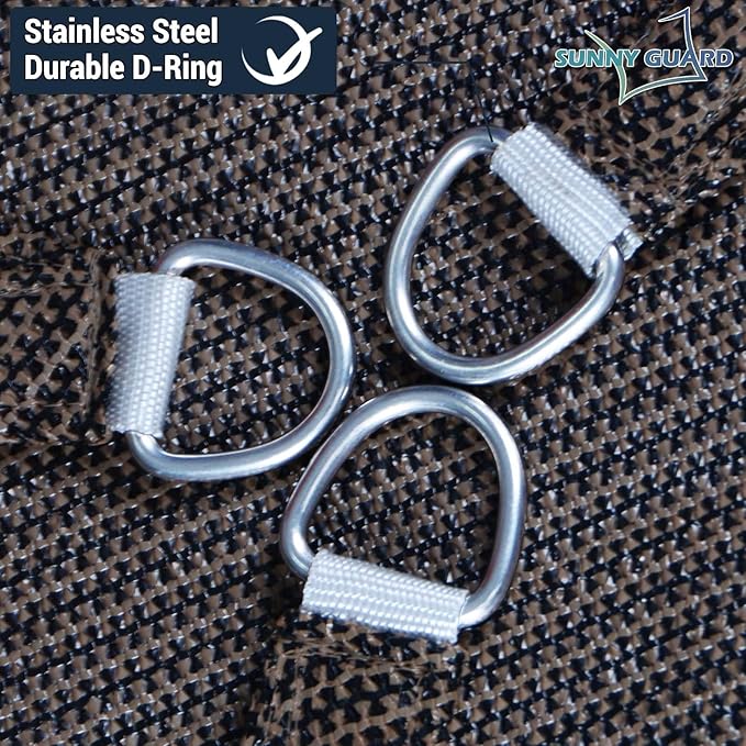 SUNNY GUARD Custom Size 6'x20' Rectangle Brown UV Block Sunshade for Backyard Yard Deck Patio Garden Outdoor Activities and Facility(Customized) SUNNYGUARD
