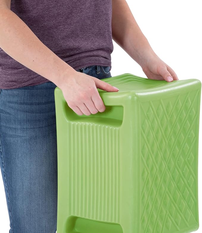 Simplay3 Handy Home 3-Level Heavy Duty Work/Garden Seat - 12" x 15" x 9" - Green, Made in USA Simplay3