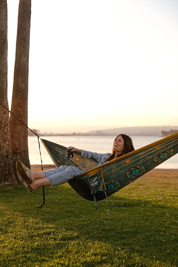 ENO, Eagles Nest Outfitters DoubleNest Lightweight Camping Hammock, 1 to 2 Person, Special Edition Colors, ATC EaglesNestOutfitters