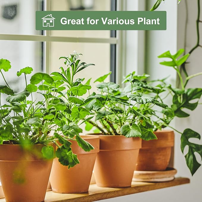 Orceler 6 inch Terracotta & Clay Pots for Plants with Saucer, Medium Terra Cotta Plant Pots with Drainage Hole, Flowerpot with Tray, Terracotta Pot for Indoor Outdoor Plant - Pack of 4 Planters Orceler