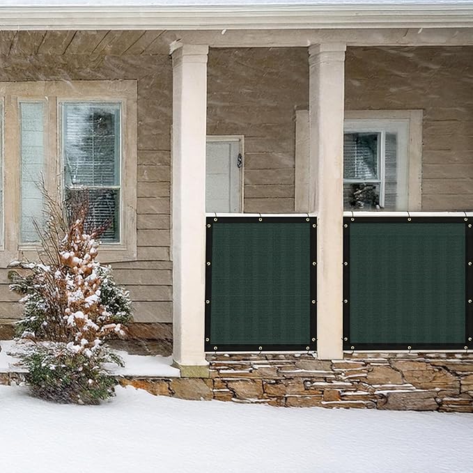 UPGRADE Privacy Fence Screen 5'x66' Dark Green Outdoor 90% Visibility Blockage 170 GSM Mesh Shade Cover Panels for Backyard,Balcony,Home Decoration with Zip Ties,Customized Avaliable UPGRADE