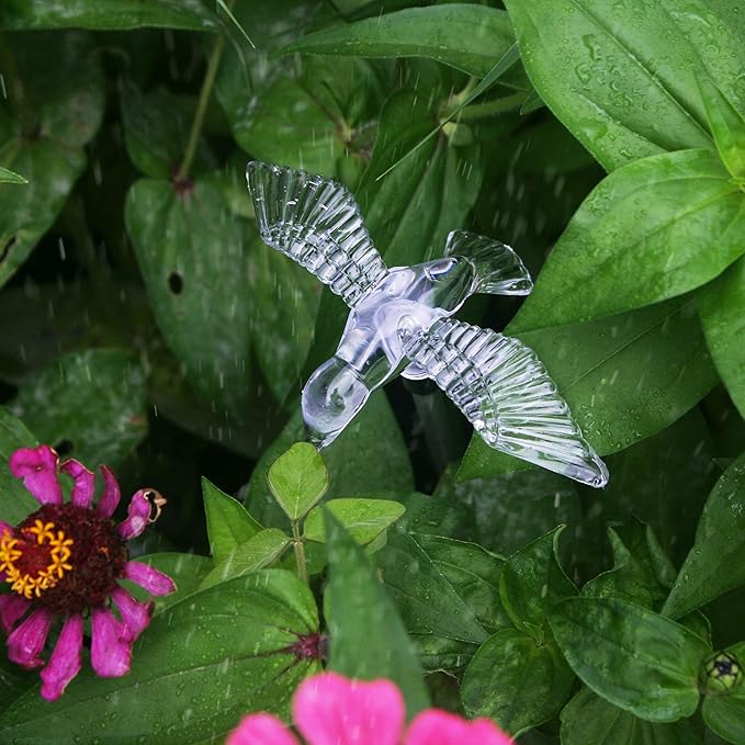 Outdoor Solar Garden Stake Light - Color Changing Decorative LED Stake Lamp In-ground Landscaping Lighting for Garden Patio Yard Lawn Pathway Flower Bed Decor Decorations Figurine Hummingbird QIDEA