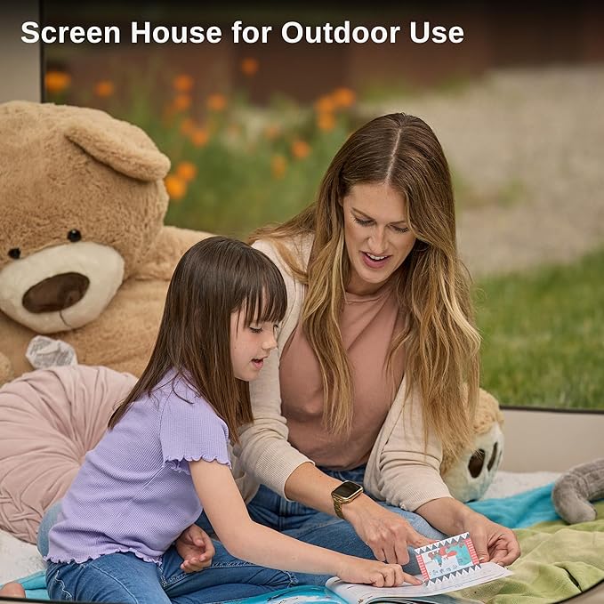 East Oak Screen House Tent Pop-Up, Portable Screen Room Canopy Instant Screen Tent 4 x 4 FT with Carry Bag for Patio, Backyard, Deck & Outdoor Activities, Beige EASTOAK