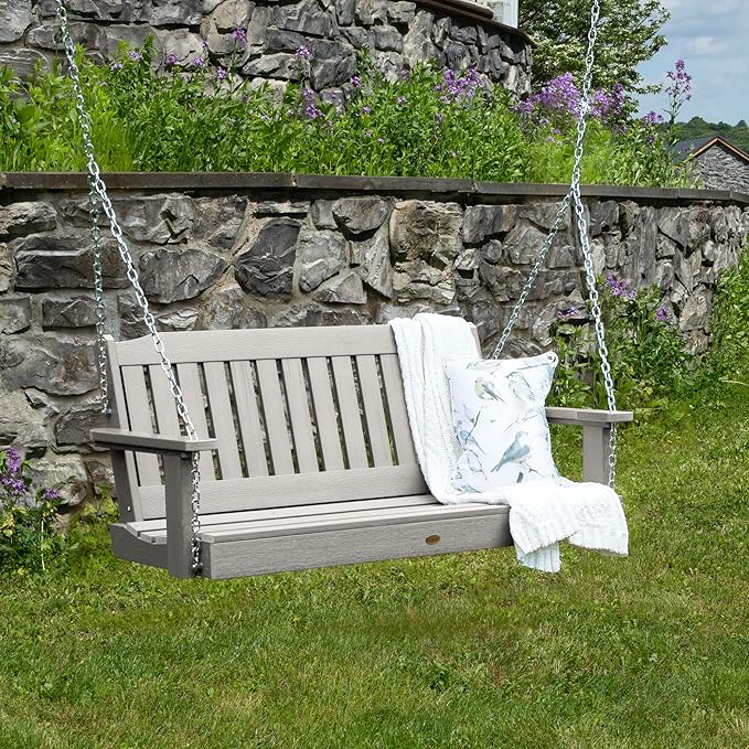 Highwood Lehigh Porch Swing, 4 Feet, Harbor Gray highwood