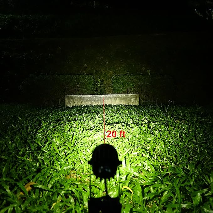 MINI 50X Twin Solar-Powered Cast Aluminium Warm White LED Spotlight 60-100 Lumen Per Light Fixture for Outdoor Garden Yard Landscape Downlight SolarLightMart