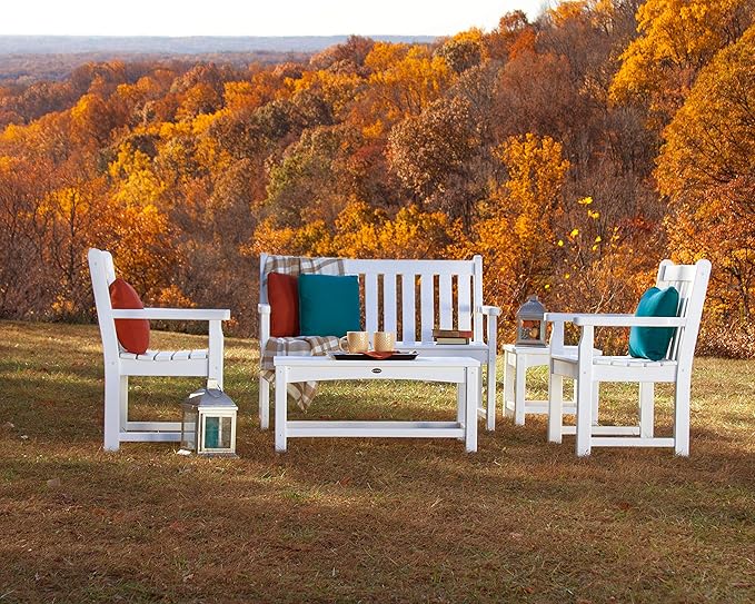 POLYWOOD GNB48TE Vineyard 48" Bench, Teak POLYWOOD