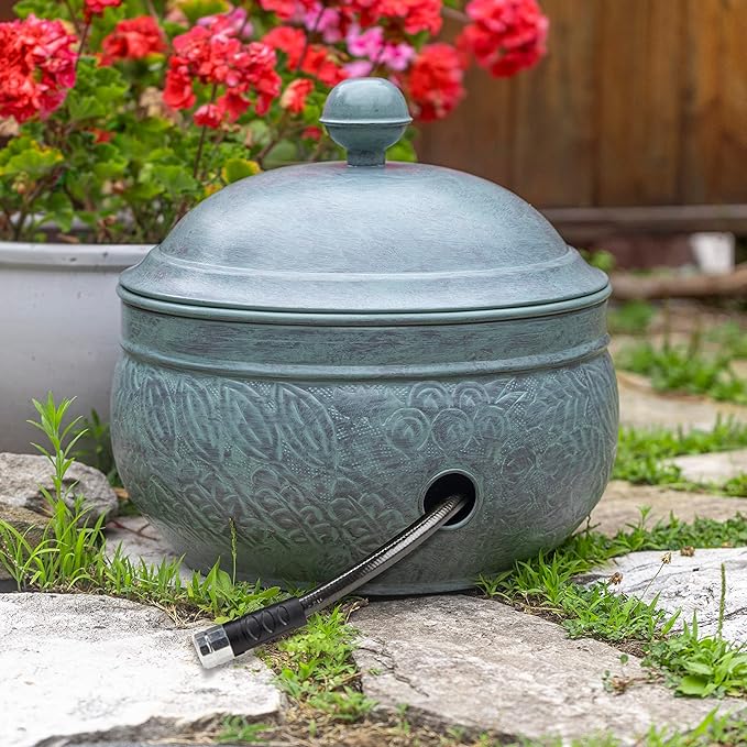 Key West Hose Pot with Lid - Blue Verde by Good Directions GoodDirections