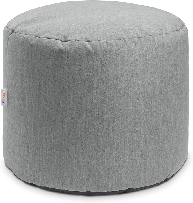Jaxx Spring Outdoor Ottoman/Side Table, Premium Sunbrella, Granite Jaxx
