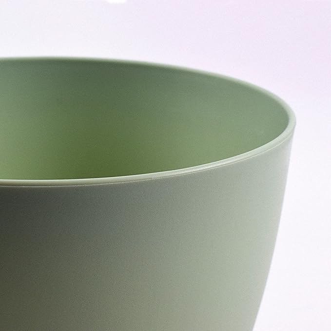 Plant Pots 12/10/9 inch Set of 3, Self Watering Flower Pots Indoor Outdoor, Planters with Drainage Hole Saucer Reservoir, Green TYMENSH