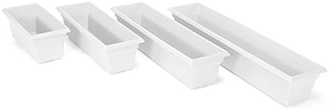 Root & Vessel Countryside Flower Box Planter, White, 30-Inch Novelty