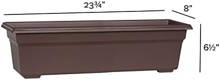 Root & Vessel 16243, Brown, Countryside Flower Box Planter, 24-Inch Novelty