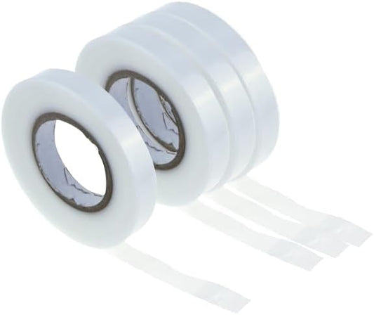HEVSTIL 4 Rolls Stretchable Garden Tie Tape – 3/7-Inch x 82ft Polyethylene Plant Support Ties | Reusable Stretch Plant Clips for Securing Vines, Flowers & Vegetables Indoors (White) HEVSTIL