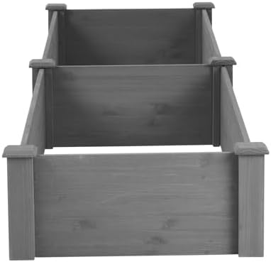 Over Ground 96x28x10 inch Raised Garden Bed, Large Wood Planter Box for Outdoor Herbs Vegetables Flowers, Tool-Free Quick Assembly Patio Yard Gardening Container, Durable Natural Cedar Frame Rootora