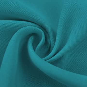 NICETOWN Extra Wide Blackout Peacock Teal Sliding Door Curtain - Thermal Curtains Room Divider Drape Light & Sound Blocking Blackout Window Treatment for Living Room & Bedroom (W100 x L108, 1 Panel) NICETOWN