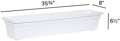Root & Vessel 16362 Countryside Flower Box Planter, 36-Inch, White. Novelty