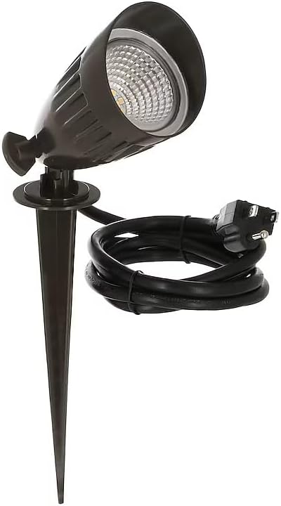 Bell SPLED7Z 7-Watt Line Voltage Bronze Spike LED Light, Hardwired Flood Light BELL