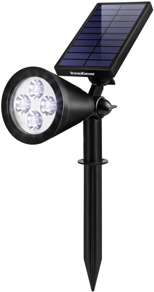 InnoGear Solar Spot Lights, Outdoor Solar Lights Solar Spotlights Flag Pole Light Waterproof Landscape Lighting Outside for Flag Uplighting Backyard Patio Pathway Statue Palm Tree Sign, Cool White InnoGear