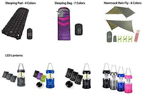 Gold Armour Camping Hammock - XL Double Hammock Portable Hammock Camping Accessories Gear for Outdoor Indoor with Tree Straps, USA Based Brand (Purple and Orange) GoldArmour