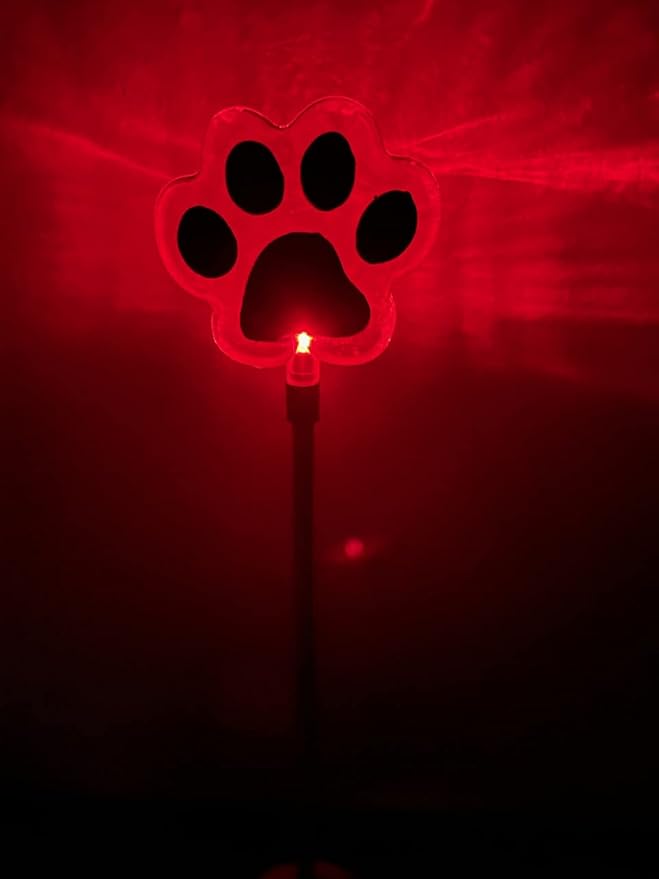 Solar Garden Stake Lights with Color Changing LED or Regular White LED Landscape Path Lights (Set of 2) (Dog Paw) Ntertainment+House