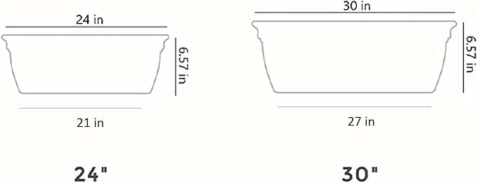 The HC Companies 30 Inch Eclipse Window Planter Box with Drainage Holes & Attached Saucer, Lightweight UV-Resistant Plastic Indoor & Outdoor Planters, 2-Pack Flower Box for Garden & Home Decor, Clay TheHCCompanies