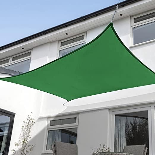 KANAGAWA 7'X10' Dark Green Custom Size Sun Shade Sail Rectangle UV Block Canopy Cover for Patio Backyard Lawn Garden Outdoor (Customized Available) KANAGAWA