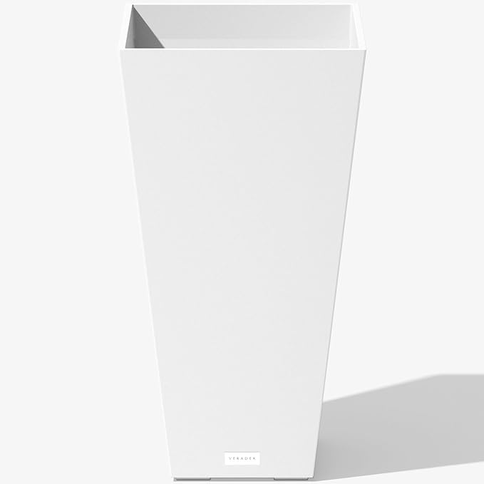 Veradek V-Resin Indoor/Outdoor Taper Planter (30 inch, White) VeradekOutdoor