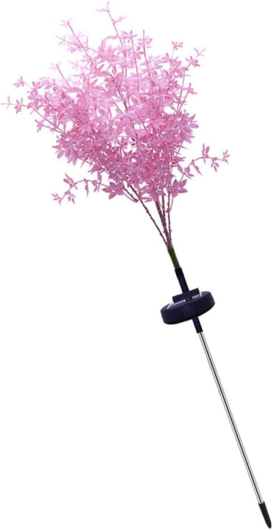balacoo Led Solar Garden Light Plant Shaped Outdoor Lamp Ornament for Lawn Decoration Durable and Weatherproof Pink Rose Design for Garden Pathway balacoo