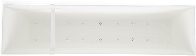 The HC Companies Indoor Outdoor 30 Inch Eclipse Series Window Flower Garden Ornamental Planter Box with Removable Attached Saucer, White (2 Pack) TheHCCompanies