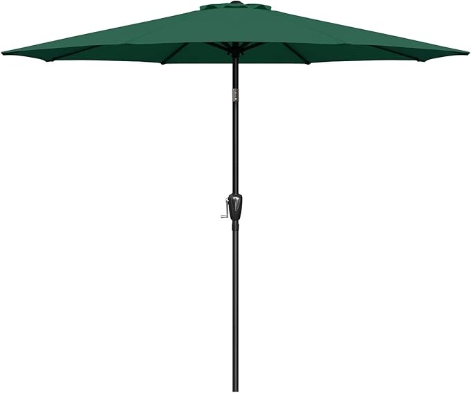 Simple Deluxe 9' Patio Umbrella Outdoor Table Market Yard Umbrella with Push Button Tilt/Crank SimpleDeluxe