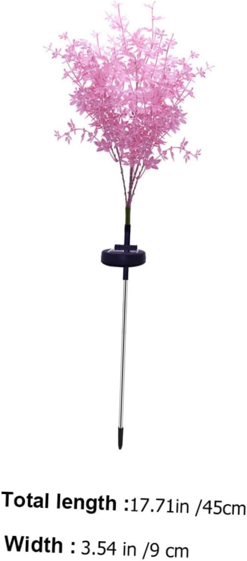 balacoo Led Solar Garden Light Plant Shaped Outdoor Lamp Ornament for Lawn Decoration Durable and Weatherproof Pink Rose Design for Garden Pathway balacoo