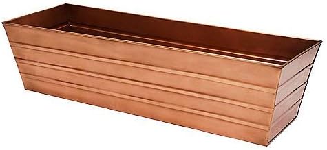 Achla Designs Copper PlatedWindow Flower Box Planter-Small (22" L x 6" W x 5" H) ACHLADesignsHomeGarden