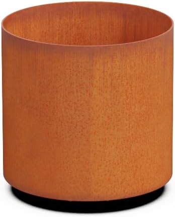 PLANTERCRAFT Corten Steel Metal Planter Box, Round Sizes, Modern Garden Steel planters for Commercial and Residential Outdoor Use. Plantercraft