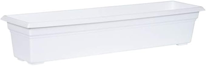 Root & Vessel Countryside Flower Box Planter, White, 30-Inch Novelty