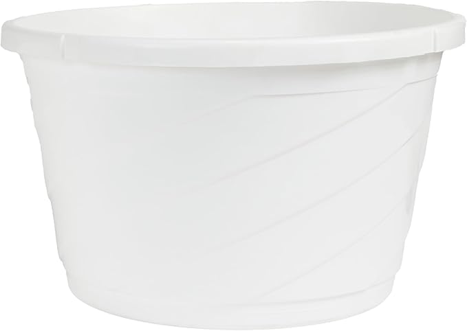 The HC Companies Euro Hanging Basket Planter Decorative 12-Inch Large Plastic Hanging Basket w/Swirl Design for Outdoor Plants, White TheHCCompanies